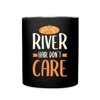 Rafting Wassersport - Tasse einfarbig - Schwarz - Vorne