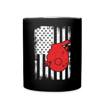 4. Juli USA Imkerei - Tasse einfarbig - Schwarz - Vorne