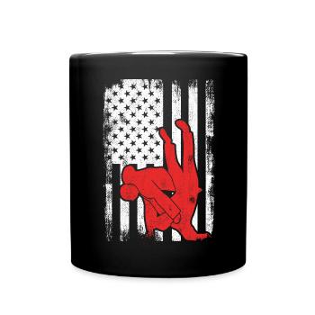 4th of July Judo - Full Colour Mug - black - Front