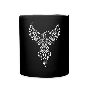 White Phoenix Symbol - Full Colour Mug - black - Front