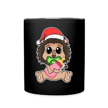 Noël Bébé Lion - Mug uni - noir - Devant