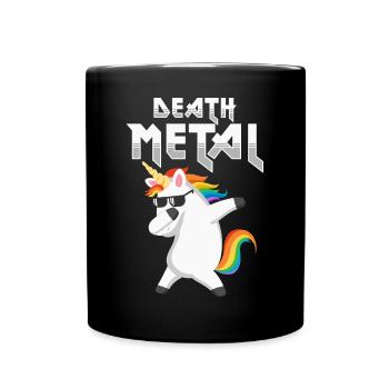 Death Metal Einhorn Hard Rock Musik Festival - Tasse einfarbig - Schwarz - Vorne
