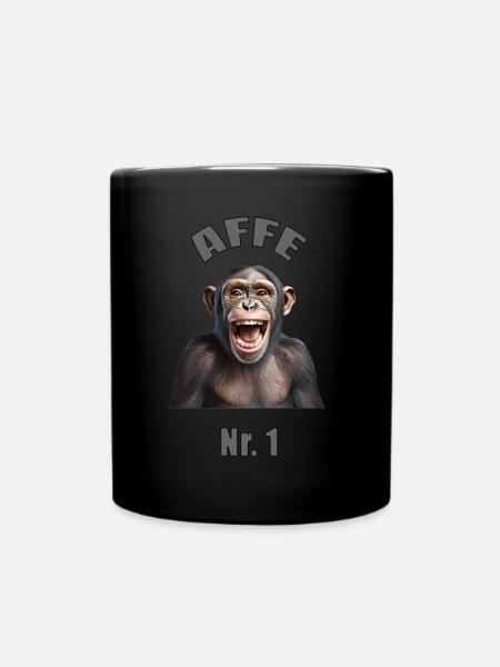 AFFE - Ein tolles Affen T-Shirt !!! - Tasse einfarbig - Schwarz