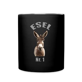 Esel - Ein tolles Esel T-Shirt !!! - Tasse einfarbig - Schwarz - Vorne