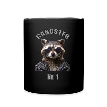 GANGSTER - Tolles Gangster T-Shirt !!! - Tasse einfarbig - Schwarz - Vorne