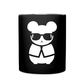 Hamster drôle avec des lunettes de soleil Hamsters - Mug uni - noir - Devant