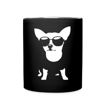 Funny Chihuahua wearing Sunglasses Chihuahuas - Full Colour Mug - black - Front