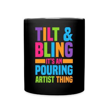 Acrylgießen Geschenke | Maler Kunst Leinwand - Tasse einfarbig - Schwarz - Vorne