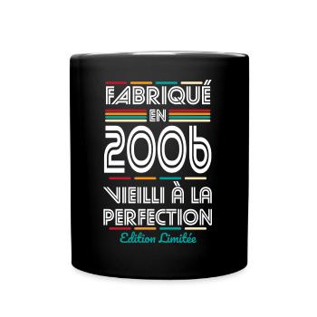 Anniversaire 18 ans - Fabriqué en 2006 - Mug uni - noir - Devant