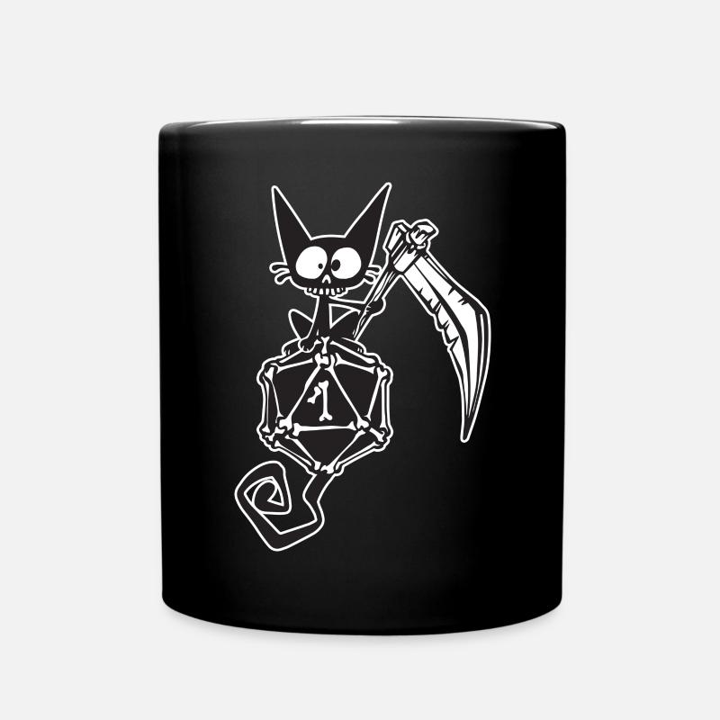 Grim reaper cat Funny Role Playing Cat RPG - Mug uni - noir