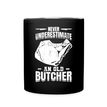 Butcher Grandfather - Full Colour Mug - black - Front