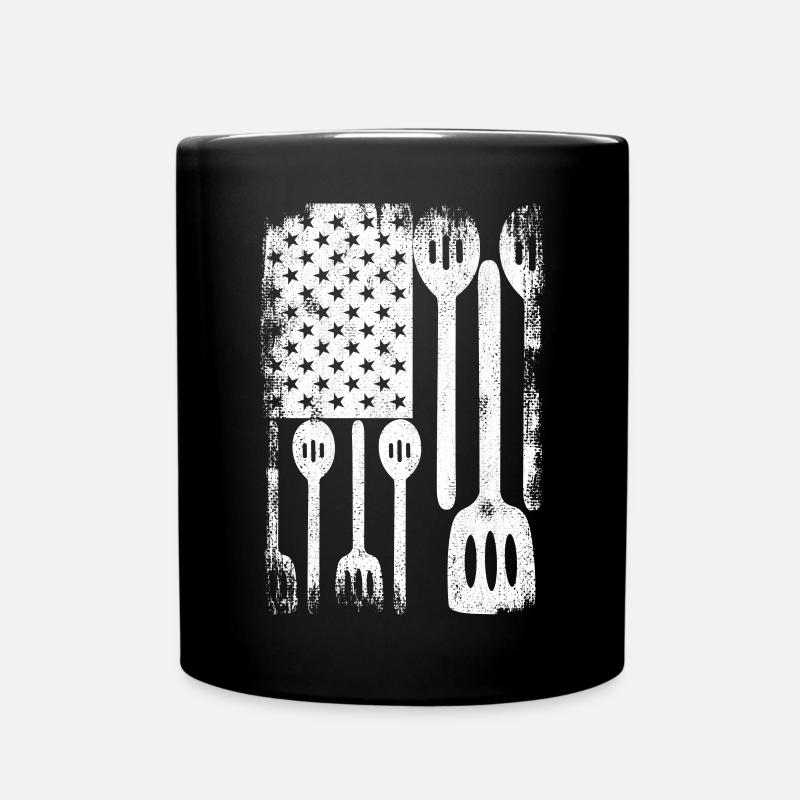 4. Juli USA Kochen - Tasse einfarbig - Schwarz