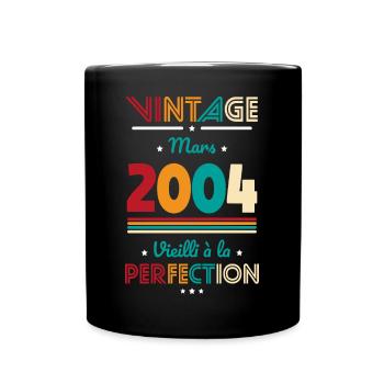 Anniversaire 20 ans - Vintage - Mars 2004 - Mug uni - noir - Devant