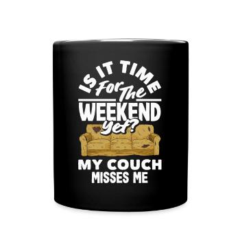 My Couch Misses Me Relaxation - Full Colour Mug - black - Front