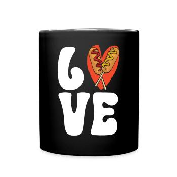 Chien de maïs Chien de maïs - Mug uni - noir - Devant