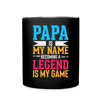 Dad Fathers Day Daddy Papa Funny Father´s Day - Full Colour Mug - black - Front