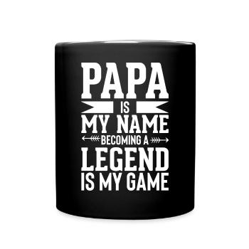 Dad Fathers Day Daddy Papa Funny Father´s Day - Full Colour Mug - black - Front