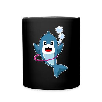 Gymnastique d’entraînement Dolphin Fitness Hoop - Mug uni - noir - Devant