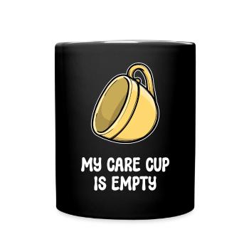 I don't care about attitude funny statement - Full Colour Mug - black - Front