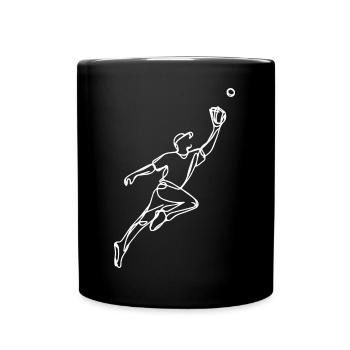 Baseballer Zeichnung - Tasse einfarbig - Schwarz - Vorne