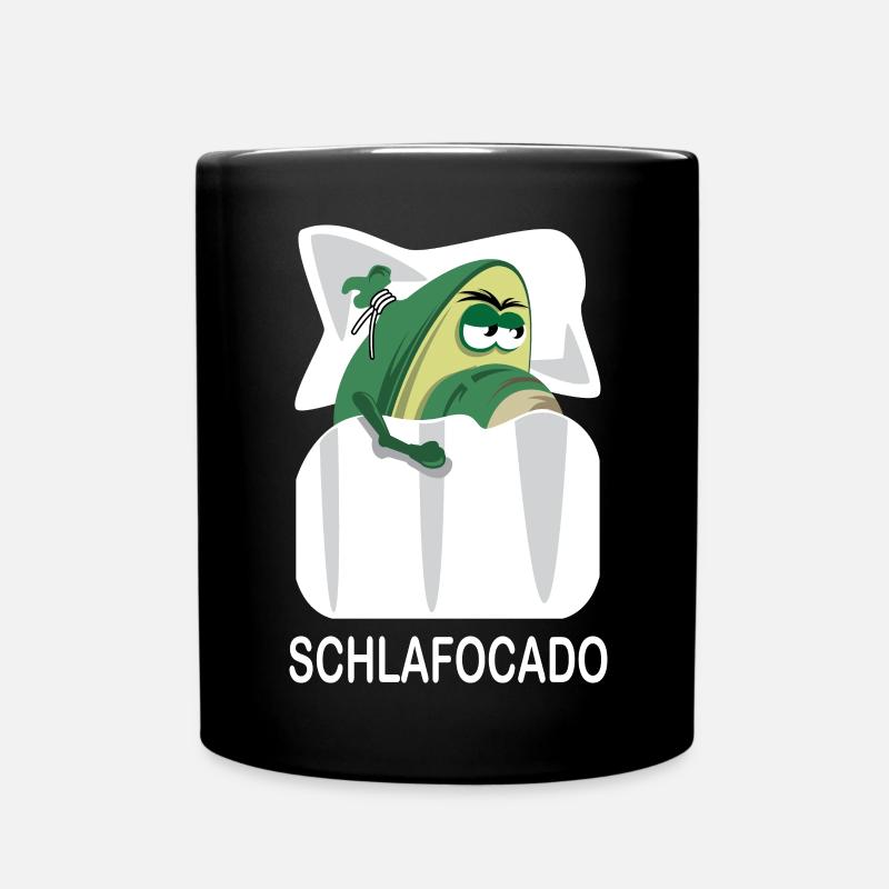 Schlafocado Avocado Schlafshirt offiziell lustig - Tasse einfarbig - Schwarz