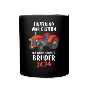 Großer Bruder 2024 - Tasse einfarbig - Schwarz - Vorne