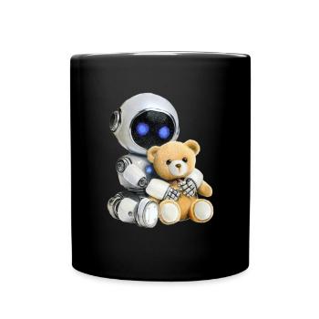 Robot Teddy - Full Colour Mug - black - Front