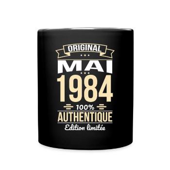 40-jähriges Jubiläum - Original - Mai 1984 - Tasse einfarbig - Schwarz - Vorne