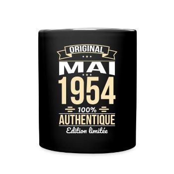 Anniversaire 70 ans - Original - Mai 1954 - Mug uni - noir - Devant