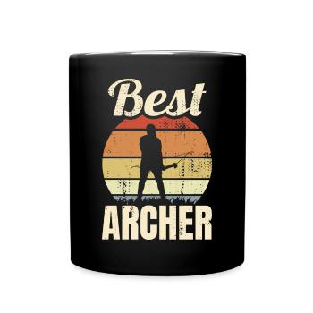 Best Archer - Tasse einfarbig - Schwarz - Vorne