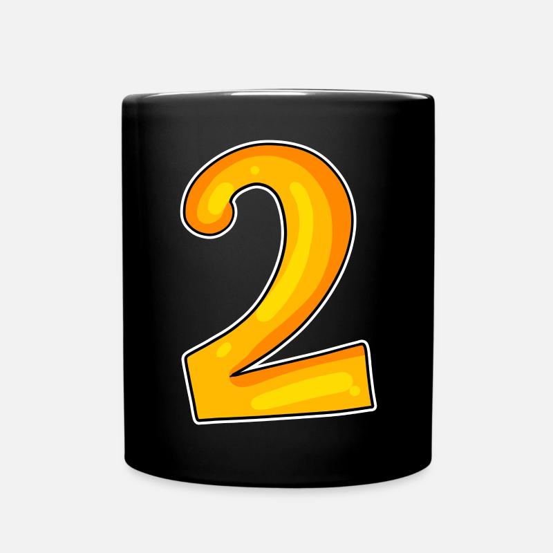 Deux - 2 - Nombre - Mug uni - noir