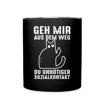 Écarte-toi de mon chemin, toi les contacts sociaux inutiles - Mug uni - noir - Devant