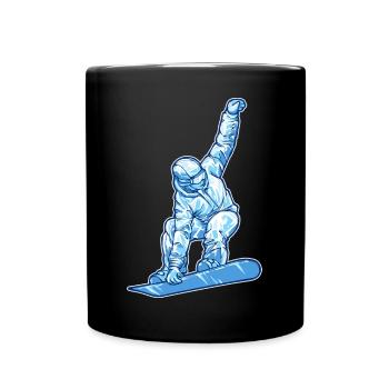 Schifahren Wintersport Eishockey Winter Skifahrer - Tasse einfarbig - Schwarz - Vorne