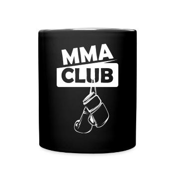 MMA Club Team gym Club Martial Arts Logo icon - Full Colour Mug - black - Front