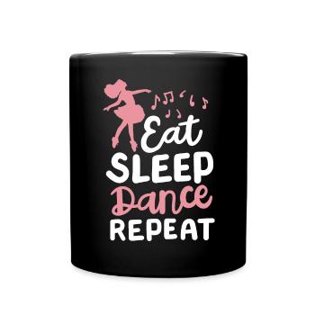 Ballett Tanzen Ballerina - Tasse einfarbig - Schwarz - Vorne