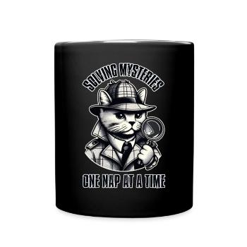 Solving Mysteries, One Nap at a Time! - Full Colour Mug - black - Front