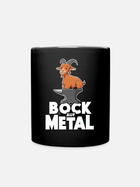 Bock auf Metal - Tasse einfarbig - Schwarz