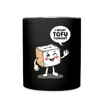 Tofu Lustiges - Tasse einfarbig - Schwarz - Vorne
