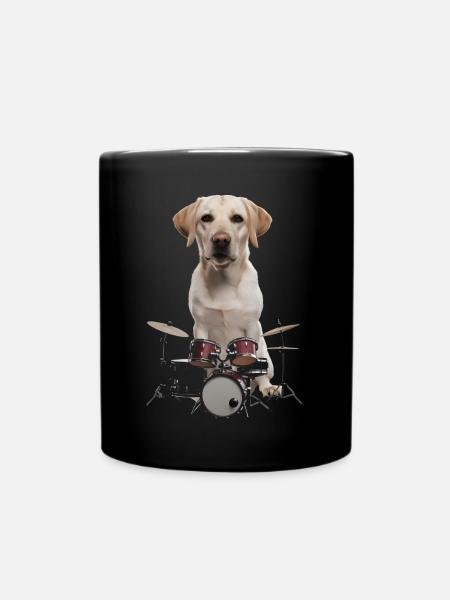 Labrador Schlagzeug - Tasse einfarbig - Schwarz