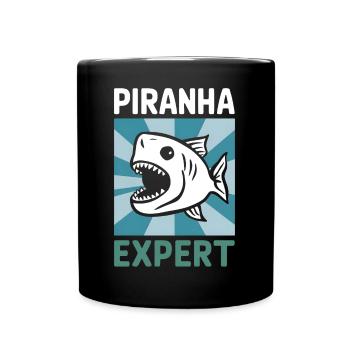 Piranha - Tasse einfarbig - Schwarz - Vorne
