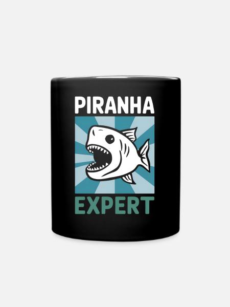Piranha - Tasse einfarbig - Schwarz