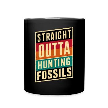 Straight Outta Fossil Hunting Adventure - Full Colour Mug - black - Front