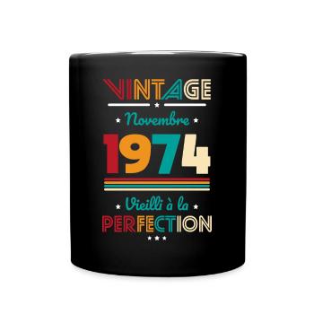 50. Jahrestag – Jahrgang – November 1974 - Tasse einfarbig - Schwarz - Vorne
