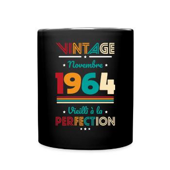 60th Birthday - Vintage - November 1964 - Full Colour Mug - black - Front