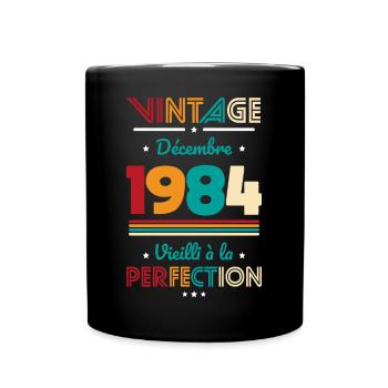 40 Years Anniversary - Vintage - December 1984 - Full Colour Mug - black - Front