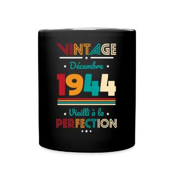 80 Years Anniversary - Vintage - December 1944 - Full Colour Mug - black - Front