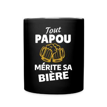 Bier und Party Humorvolles Zitat - Tasse einfarbig - Schwarz - Vorne