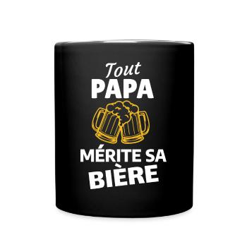 Tout PAPA Mérite Sa Bière - Mug uni - noir - Devant