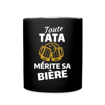 Humorvolles Zitat über Bier - Tasse einfarbig - Schwarz - Vorne