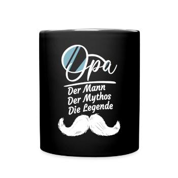 Opa Geschenke Lustig Großvater Geschenkidee Spruch - Tasse einfarbig - Schwarz - Vorne